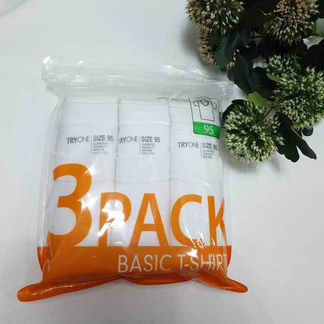 베이직티 흰색 라운드 학생 주니어 남성 여성 공용반팔티 레이어드 교복 이너티셔츠 3ps