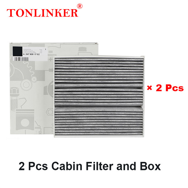 TONLINKER-메르세데스 벤츠 A 클래스용 캐빈 필터 A2478301702 W177 B T247 CLA C118 2018