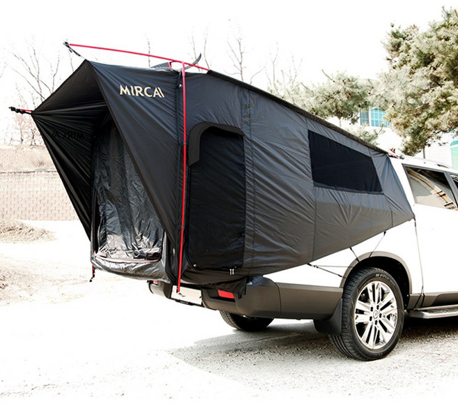 [미르카]차박텐트 렉스턴 적재함 전용 코란도 스포츠 콜로라도 차량용텐트, 레드