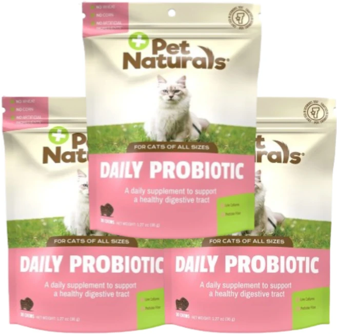 펫네츄럴스 데일리 프로바이오틱 고양이용 츄 30개 36g(1.27oz), 3팩 - 쿠팡