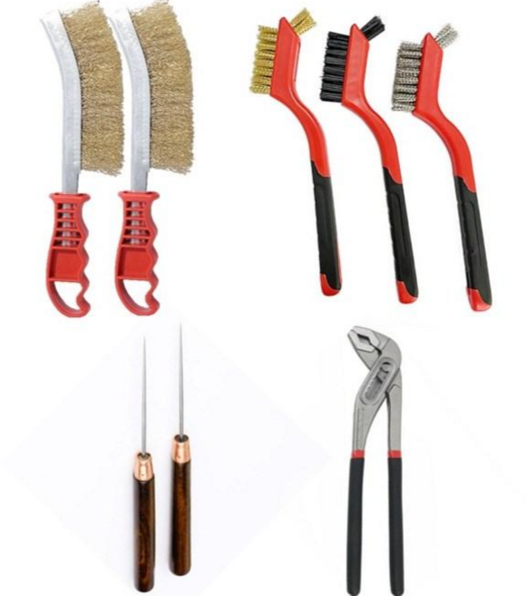 나만의 마켓 녹제거 다용도 업소용 가정용 화구 청소솔 세트, 1개, 혼합