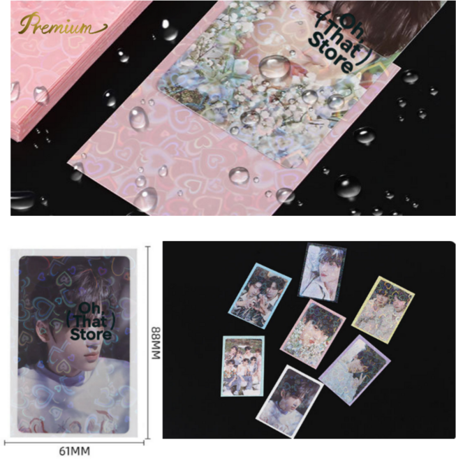 오그가게 포카 슬리브 포카대지 포토카드 슬리브, 화사핑크, 1개