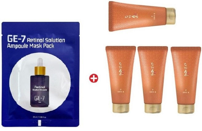 GE7 레티놀 에코 마스크/수려한 본 클렌징 폼100mlx4개, 100g, 4개