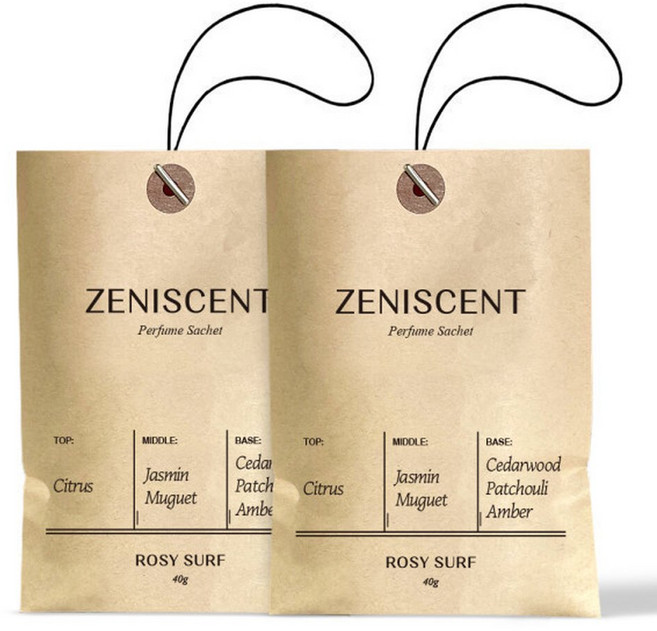 제니센트 퍼퓸 사쉐 옷장방향제 40g 2개 로지 서프