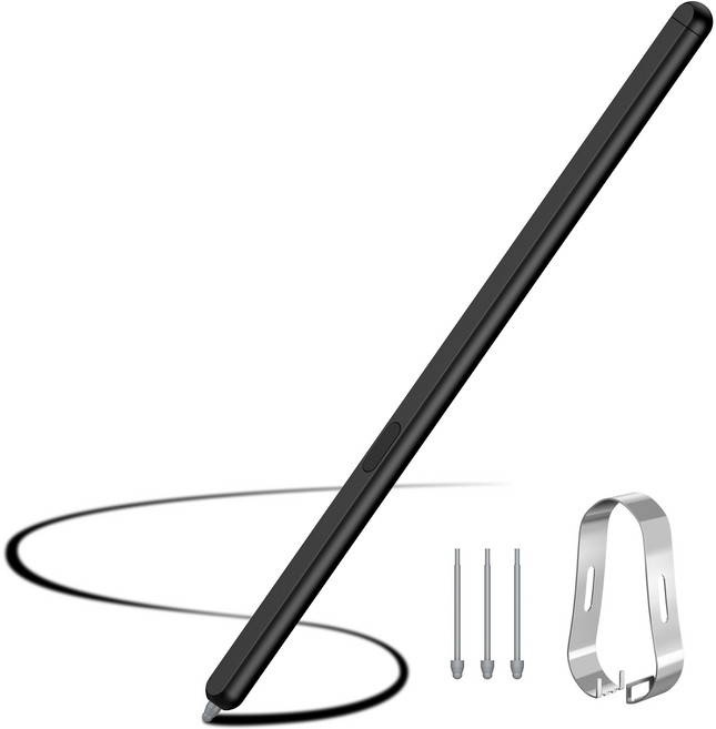 모보시 갤럭시탭 s펜 폴드 에디션 s펜 (갤럭시 Z 폴드6 Z 폴드5 호환), 1개, 블랙