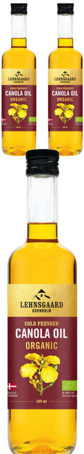 렌스가르드 덴마크 냉압착 유기농 카놀라유, 3개, 500ml