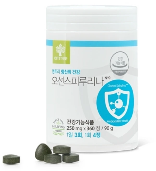 [하이리빙몰] 오션스피루리나 엔트리 면역력 개선, 1개, 360정 - 쿠팡