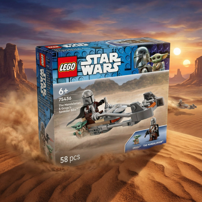 레고 스타워즈 만달로리안과 그로구의 바이TM SH75436, 1개