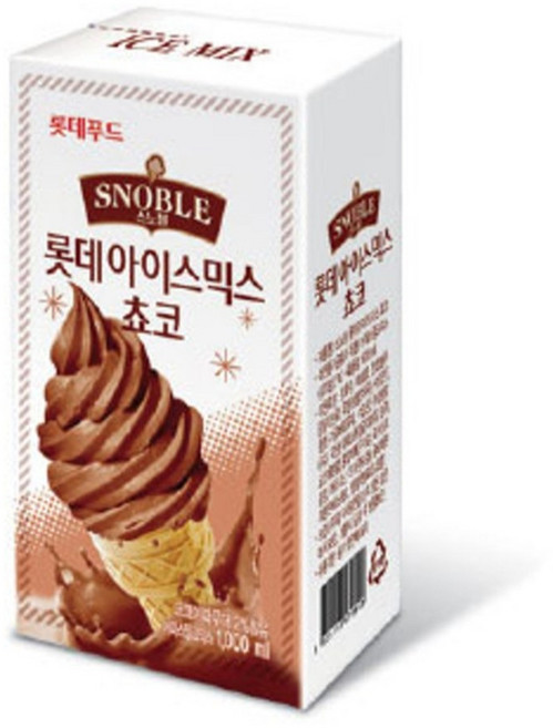 롯데 스노블 아이스믹스 초코액상1kgx10개, 10개