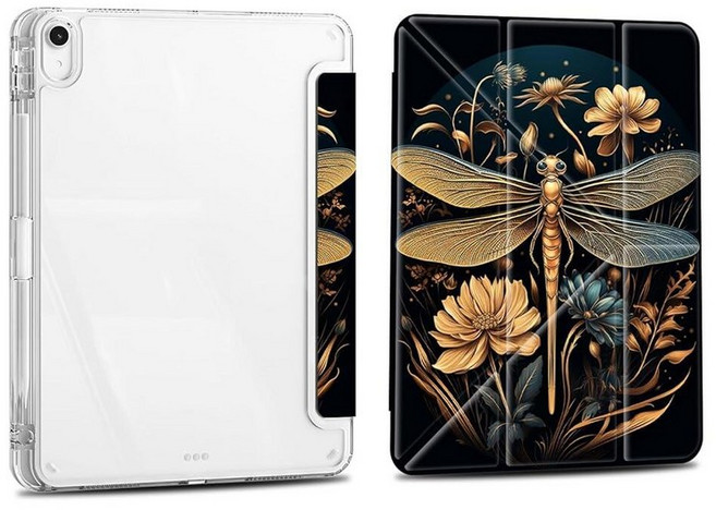 삼성 갤럭시 탭 S10 라이트 / S10 FE / S9 FE 5G / S9 10.9인치/11인치용 케이스 펜슬 홀더가 있는 슬림 클리어 케이스 다각도 접이식 Y자형 스탠드, BFR-Y-TabS10lite 2025Y-7-85