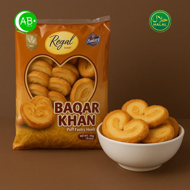 Regal Baqar Khan Puff Pastry Heels 리갈 바카르칸 퍼프 페이스트리 쿠키, 350g, 3개