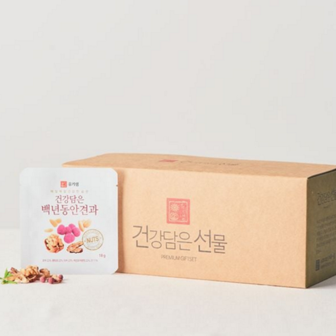 하루견과 세트 프리미엄 영양 매일 견과류 선물 세트 건강 간식 무보존료 유기농 무농약 트랜스 국산