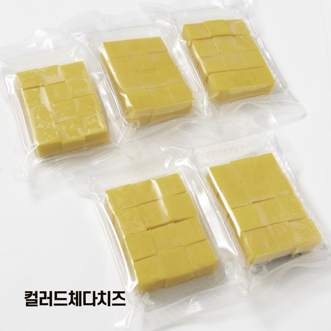 컬러드체다 큐브, 60g, 5개