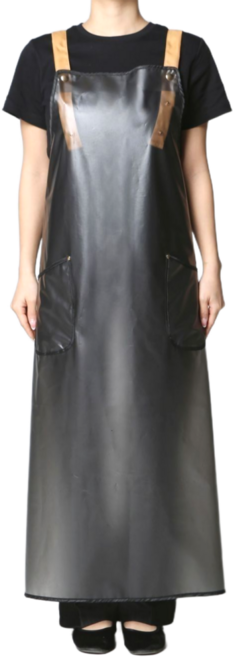 유니드언 길이조절 TPU 방수 앞치마, 1개, 블랙