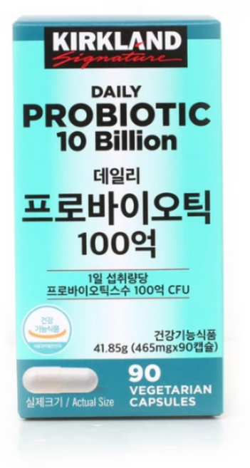 커클랜드 시그니춰 데일리 프로바이오틱 100억 465mg x 90캡슐, 90정, 2개