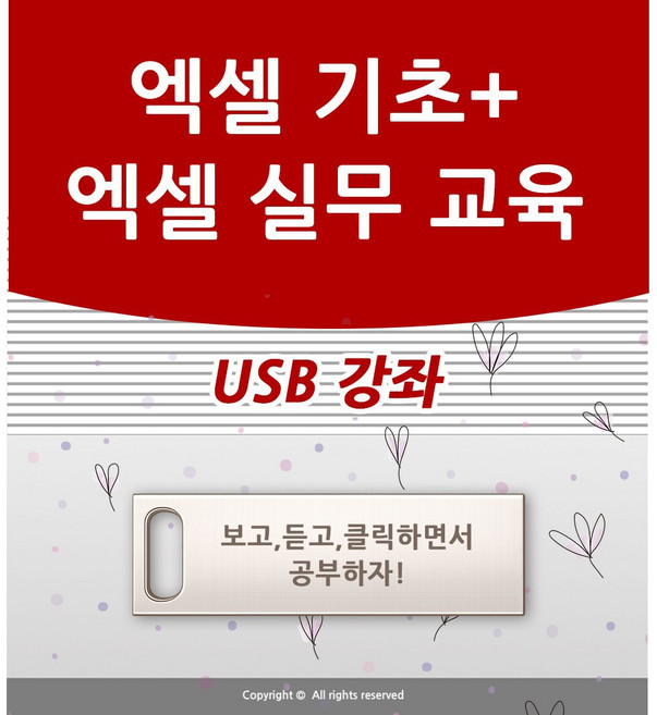 엑셀 배우기 교육 기초 실무 USB 책 교재 보다 좋은 강좌