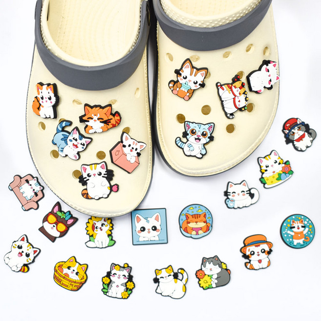 고양이 캐릭터 신발 파츠 24종 풀세트