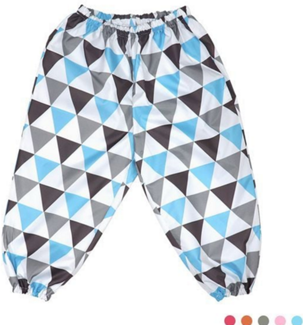 루미샵 유아동 미술 가운 방수바지 놀이 앞치마-북유럽 삼각, 북유럽 삼각(오렌지)_2XL, 북유럽 삼각(오렌지)_2XL