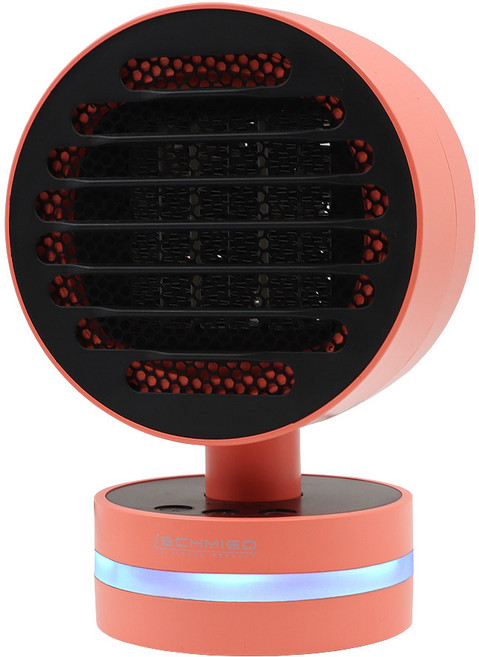 마카롱 온풍기 미니 온풍기 책상 탁상용 사무실 발난로 소형 히터 캠핑, 레드
