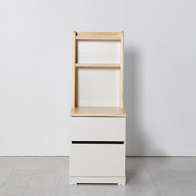 400X1100 미송 원목 협탁 침대옆 탁자 높은 키큰 서랍, 원목그레이, 1개