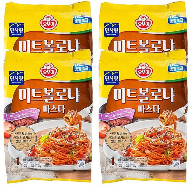 오뚜기 미트볼로냐 파스타, 4개, 1.292kg
