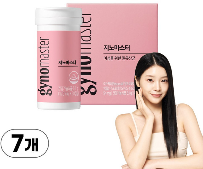 15일 개선확인! 여성 질 유산균 지노마스터 식약처 기능성 인정, 30정, 7개