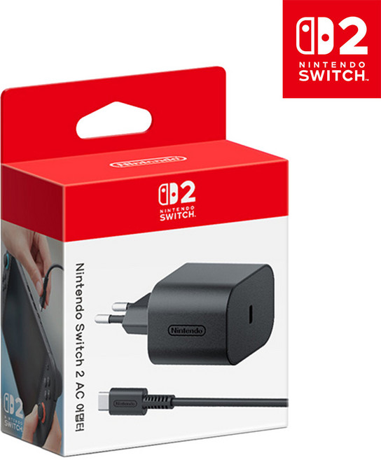 [공식판매처 에스엠퓨처스] 스위치2 충전기 AC어댑터 220V 정품 새상품, 1개, 기본, NS2 정품 AC어댑터