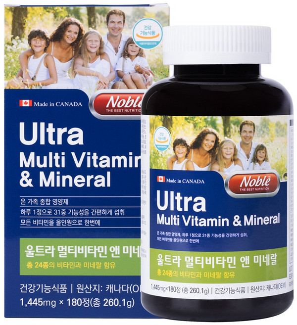 멀티비타민미네랄 대용량 6개월분 종합멀티비타민 포맨 포우먼 캐나다 직수입, 1개, 180정