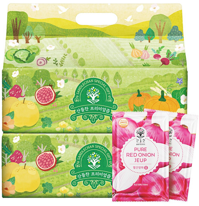 산들찬 무안 자색양파즙 [이벤트] 빨간양파즙 60포, 100ml, 60개