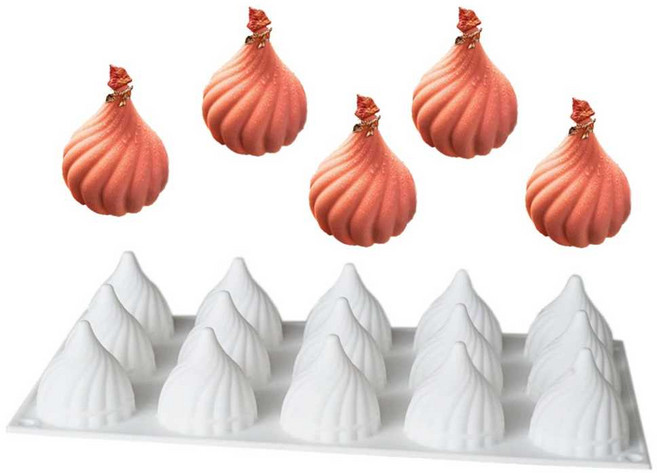 실리콘무스틀몰드모양베이킹초콜릿푸딩디저트10구 6구 소형 샤오롱바오 틀, 1개