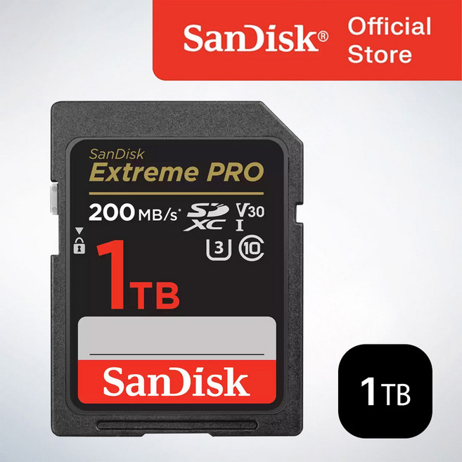 샌디스크 익스트림 프로 SD카드 extreme pro 카메라메모리 메모리카드, SDXXD, 1TB
