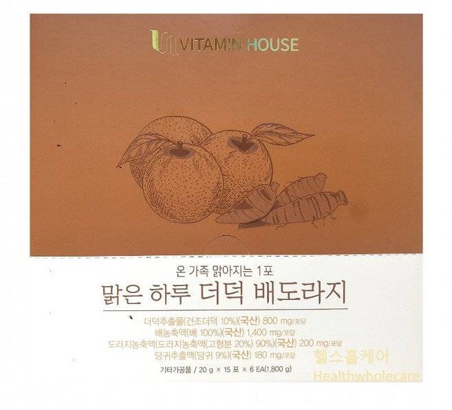 맑은하루 더덕 배도라지 당귀 배 도라지 생강 진피 감초 차가버섯 box, 20g, 90개