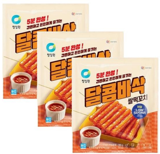 청정원 달콤바삭쌀떡꼬치, 3개, 380g