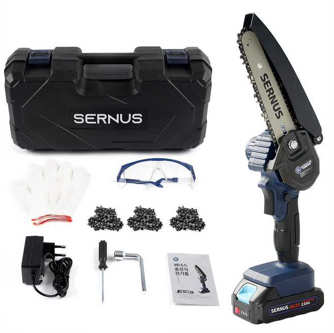 써너스 고출력 충전식 무선 전기톱 소형 미니, 본품 + 배터리 1개, 1세트