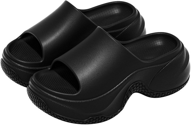 베네네 에어하이 8CM 통굽 사무실 키높이 여성 슬리퍼 실내외화 무난하고 편안한 EVA슬리퍼