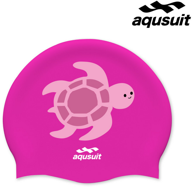 아퀴스트 실리콘 거북이 수영모자, (단종)딥핑크, 1개