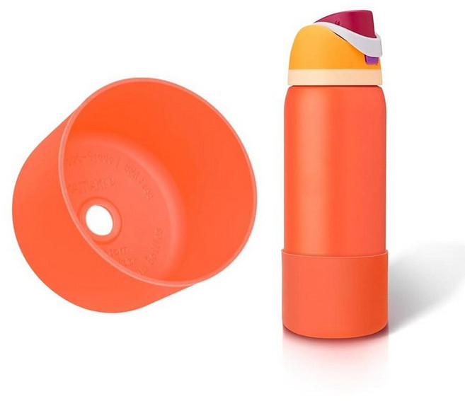 Silicone Boot for Owala FreeSip 32 Oz Higher Water Bottle Scratch-Resistant Bottom Sleeve Protec, 시트러스 크러시