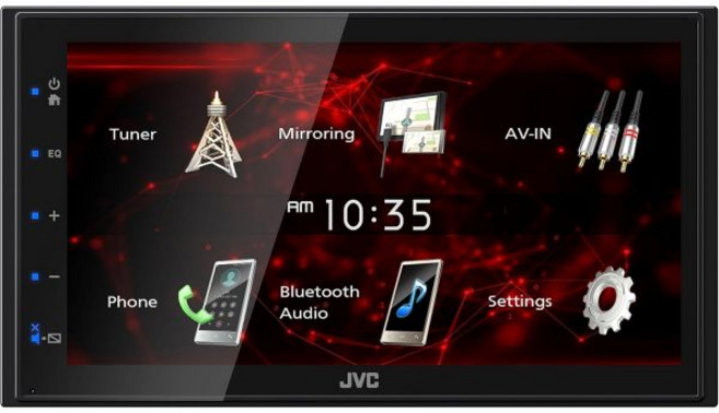 JVC KW-M180BT 블루투스 차량용 스테레오 수신기 USB 포트 포함 – 6.75인치 터치스크린 디스플레이 AMFM 라디오 MP3 플레이어 더블 DIN 13밴드 이퀄라이저, JVC KW-M180BT 블루투스 자동차 스테레오 수신