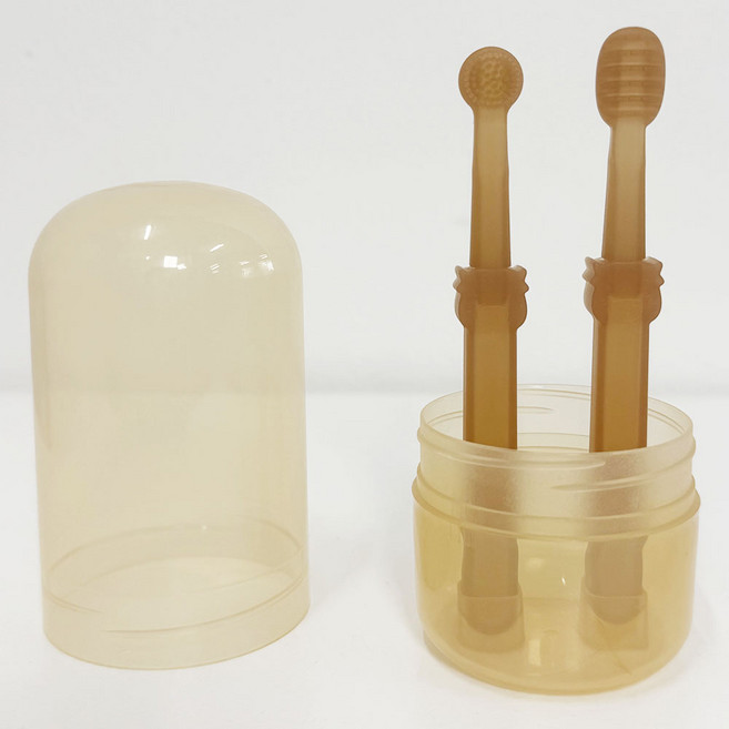 오로이 강아지 실리콘 칫솔세트, 1세트, 1color