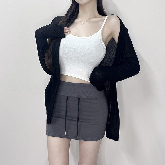VANANA2 국내제작 구김적고 부드러운 텐셀 소재 여성 얇은 가디건 롱가디건