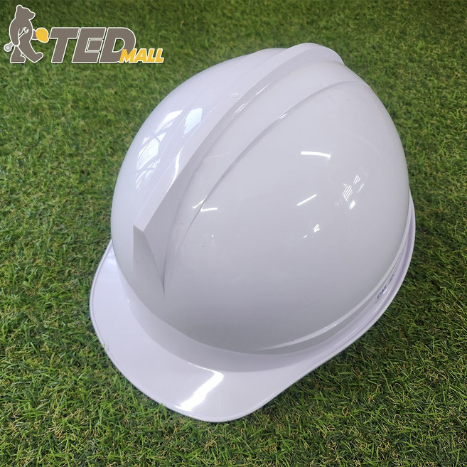 [TED MALL] 투구자동 안전모 백색 원터치턱끈, 1개