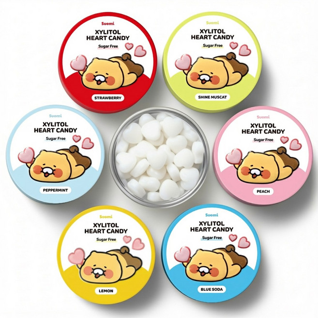 춘식이 자일리톨 캔디 베스트 6가지 맛, 6개, 40g