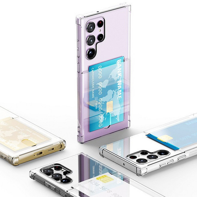 젠틀몽키 하이브리드 에어쿠션 카드 포켓 젤리 범퍼 휴대폰 케이스