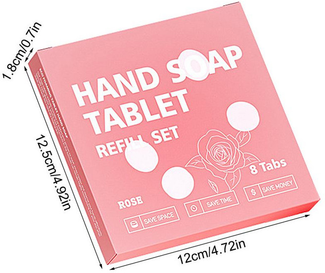 포밍 핸드 비누 태블릿 워시 리필 상쾌한 향기 출장 여행용 손 세척 도구 8 개, 04 Rose