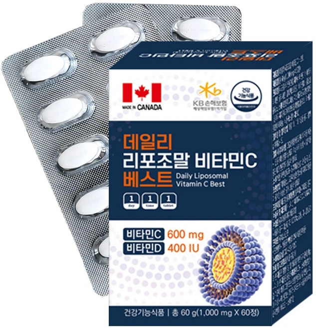 데일리 리포조말 비타민C 베스트 리포좀구조, 1개, 60정 - 쿠팡