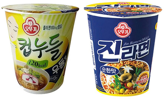 오뚜기 소컵 컵누들 우동맛x12컵+진라면 순한맛x12컵, 24개