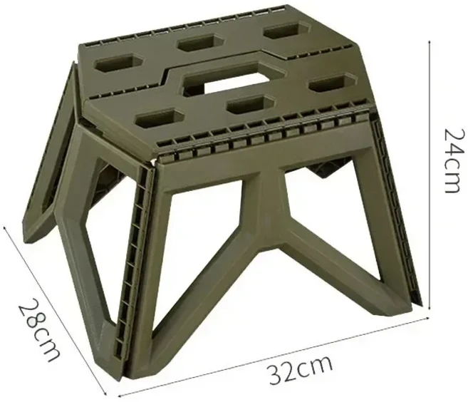 접이식 의자 휴대용 다목적 플라스틱 가정용 야외 활동 및 낚시를 위한 두꺼운 강화 의자, 01 빨간