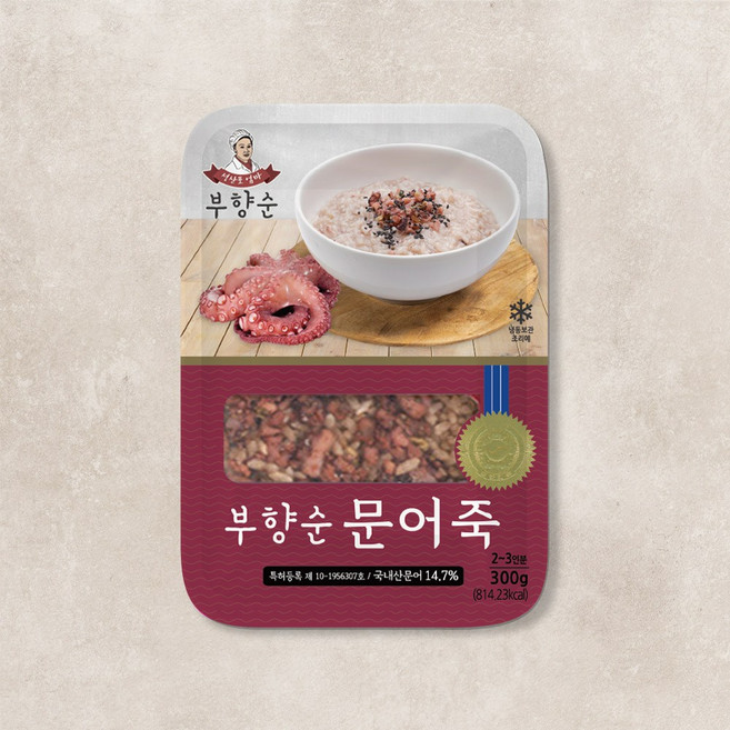 제주 부향순 문어죽 300g X 4팩 밀키트 제주맛집 직송, 1.2kg, 1개