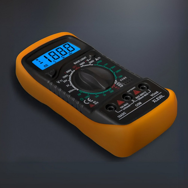전기테스터기 공구팜 AC DC 디지털 멀티 메타 XL830L, 1개