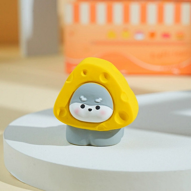 자동차 강아지 피규어 애완견 동물 피규어, 1개, 치즈도그